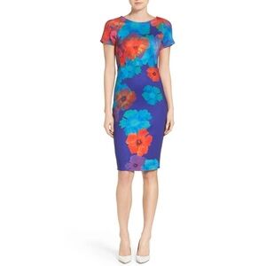 Felicity & Coco Women's Floral Short Sleeve Scuba Dress